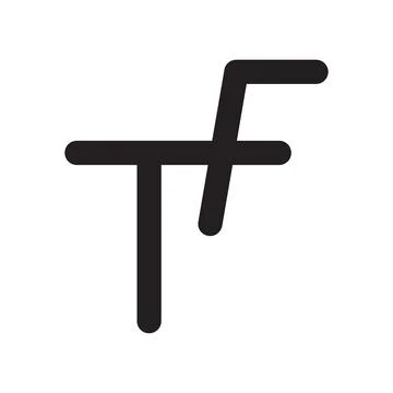Tf initial letter vector logo Stock Illustration