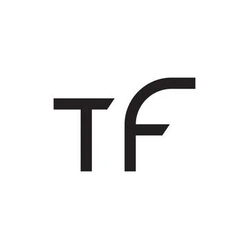 Tf initial letter vector logo Stock Illustration