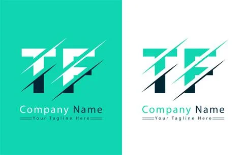TF Letter Logo Vector Design Concept Elements Stock Illustration