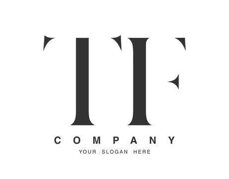 TF logo design. Initial letter t and f serif font style. Creative classic c.. Stock Illustration