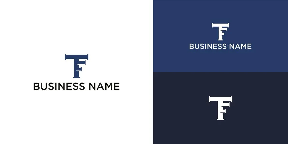 TF monogram logo design Stock Illustration