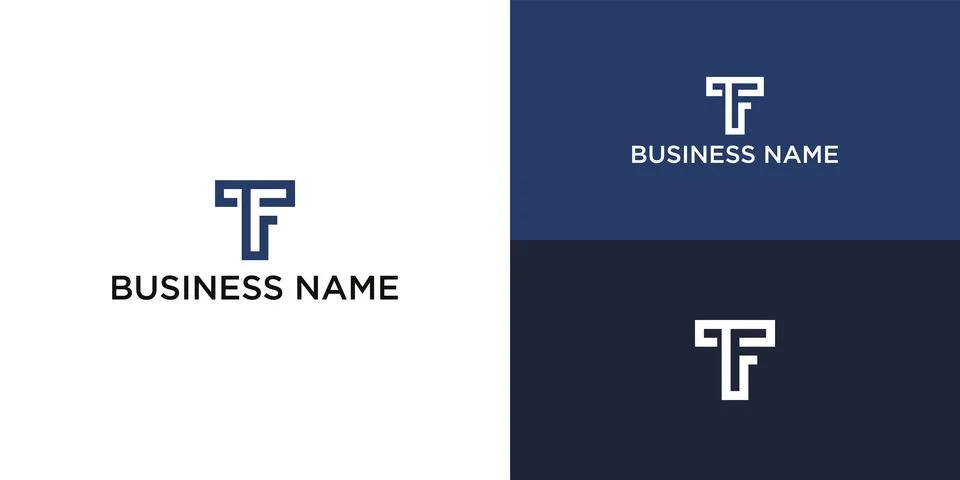 TF monogram logo, modern design Stock Illustration