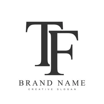 TF trendy logotype template. Initial letter t and f classic font style. Cre.. Stock Illustration