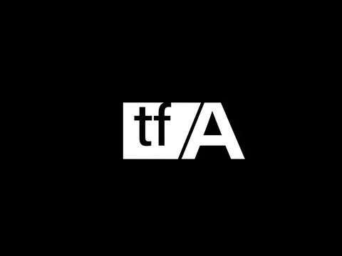 TFA Logo and Graphics design vector art, Icons isolated on black background Stock Illustration