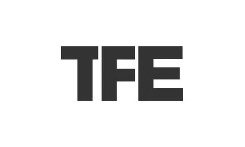 TFE logo design template with strong and modern bold text. Initial based ve.. Stock Illustration
