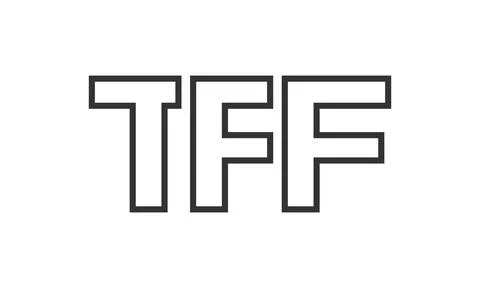 TFF logo design template with strong and modern bold text. Initial based ve.. Stock Illustration