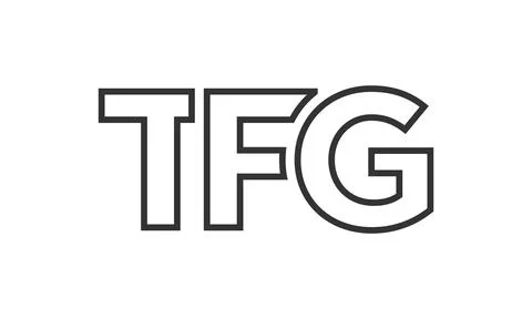 TFG logo design template with strong and modern bold text. Initial based ve.. Stock Illustration
