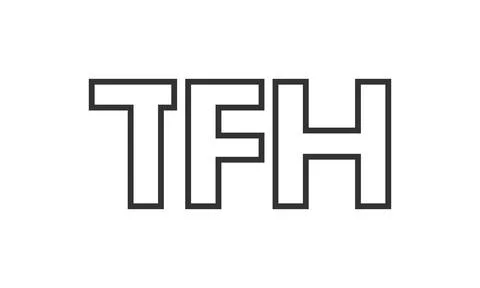 TFH logo design template with strong and modern bold text. Initial based ve.. Stock Illustration