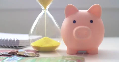 TFSA letters on notebook with coins and bills on a clear background Stock Footage 149454294