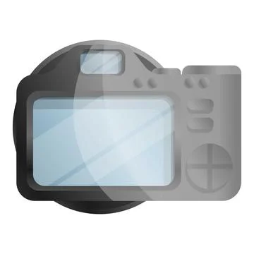 Tft display camera icon, cartoon style Stock Illustration