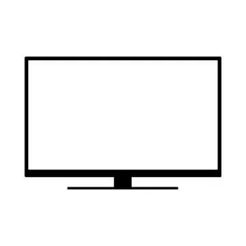 TFT LED wide screen smart tv icon Stock Illustration