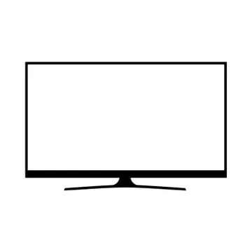 TFT LED wide screen smart tv icon Stock Illustration