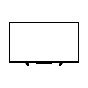 TFT LED wide screen smart tv icon Stock Illustration
