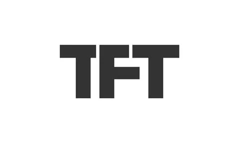 TFT logo design template with strong and modern bold text. Initial based ve.. Stock Illustration