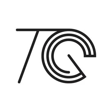 Tg initial letter vector logo Stock Illustration