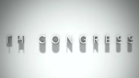 th congress 3D title animation with shad... | Stock Video | Pond5