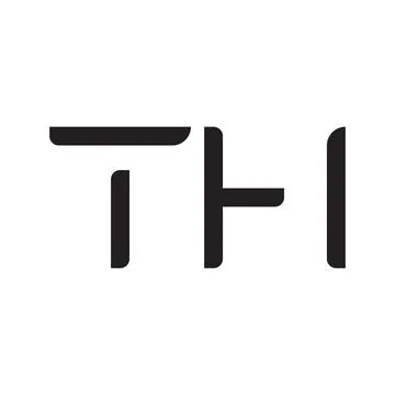 Th initial letter vector logo icon Illustrazione stock