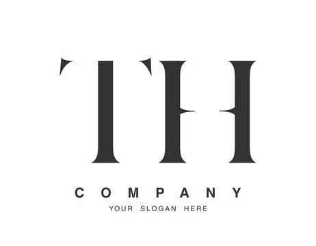 TH logo design. Initial letter t and h serif font style. Creative classic c.. Stock Illustration