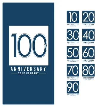 Th Year Anniversary Vector Template Design Illustration Stock Illustration