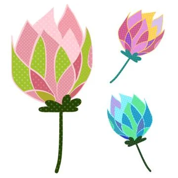 Tha Flower dot Stock Illustration