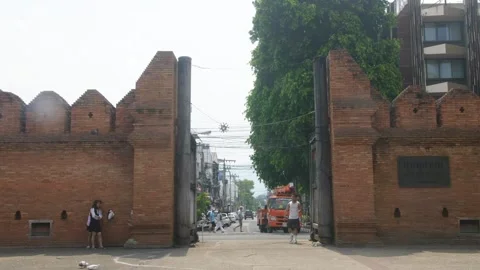 Tha Phae Gate | Chiang Mai Thailand 2 Stock Footage 240698524