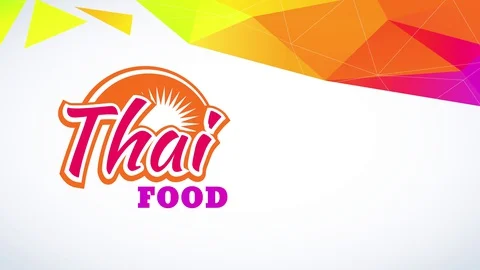 Thai aliment with trendy and fun offset with shining decoration and an Stock Footage 129323391
