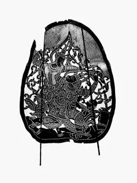 Thai ancient shadow play - Shadow puppet Stock Photos