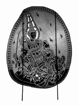 Thai ancient shadow play - Shadow puppet Stock Photos