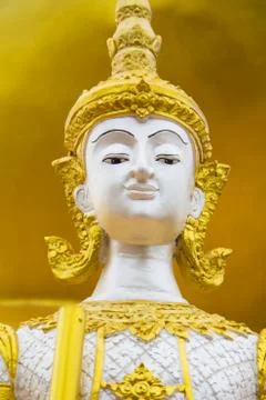 Thai angle statue  at Wat Tai Phra Chao Yai Ong Tue,Ubonratchathani Province, Foto stock