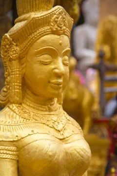 Thai angle statue  at Wat Tai Phra Chao Yai Ong Tue,Ubonratchathani Province, Stock Photos