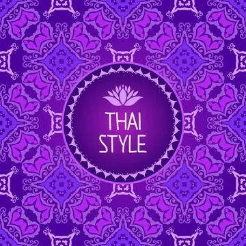 Thai Art Background. Seamless pattern. Stock Illustration