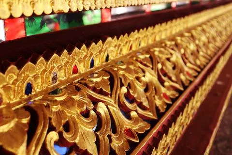 Thai art decorative pattern Stock Photos