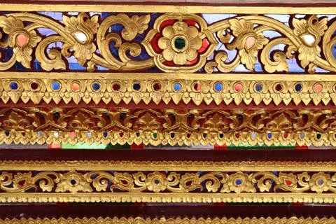 Thai art decorative pattern Stock Photos