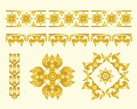 Thai art pattern 库存插图