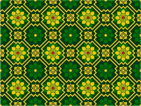Thai art pattern Stock Illustration