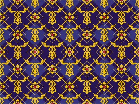 Thai art pattern Stock Illustration