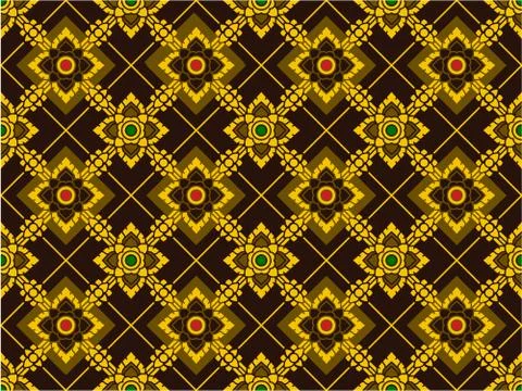 Thai art pattern Stock Illustration