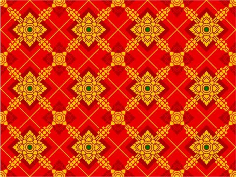 Thai art pattern Stock Illustration