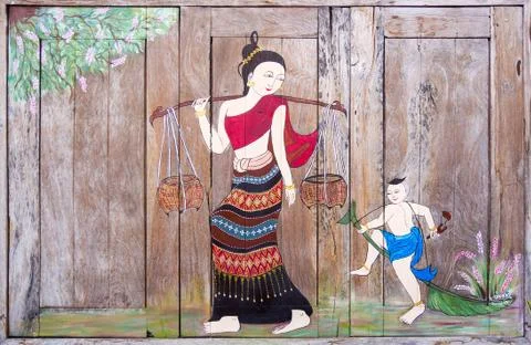 Thai art. Stock Photos