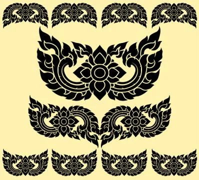 Thai art style  vector Stock Illustration