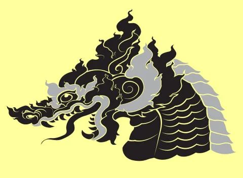 Thai art tiger Stock Illustration