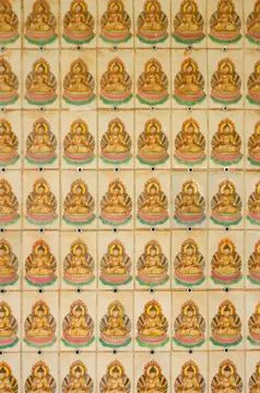 Thai art wall pattern Stock Photos