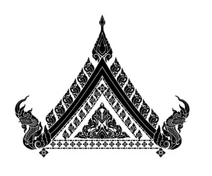 Thai arts interior Stock Illustration