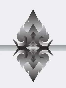 Thai Arts line design Stock Illustration