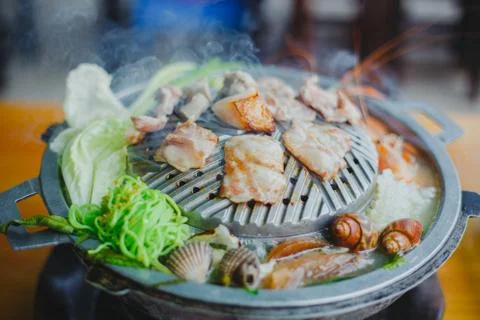 Thai barbecue Foto stock