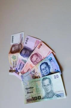 Thai bath is a main monetary that use in Thailand Stock Photos
