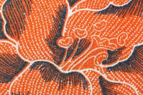 Thai batik sarong flower pattern. Foto stock