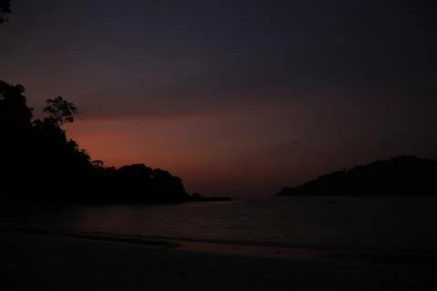 Thai beach sunset 2 Stock Photos
