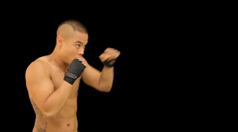 Thai Boxer, boxing profile 動画素材 8948403