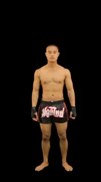 Thai boxer celebrating Stock Footage 8948388